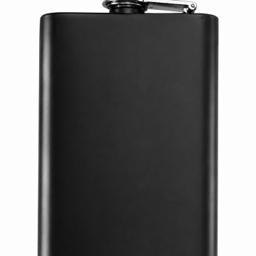 Custom laser engravable Stanless Steel 200ml hip flask Black