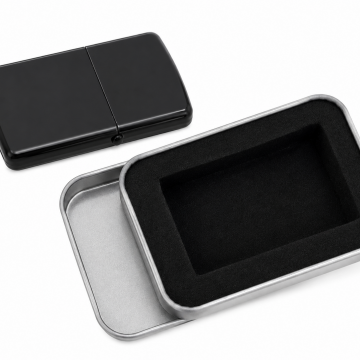 Custom laser engravable Black Zippo Lighter 